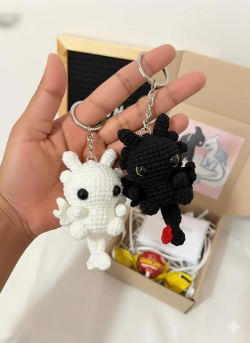 Toothless Crochet Plush Keychain